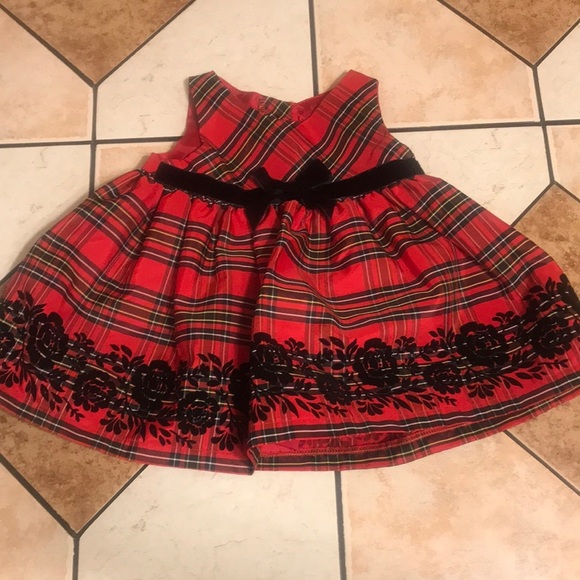 Good-lad red plaid Christmas baby girl dress size 6 months - Picture 1 of 9